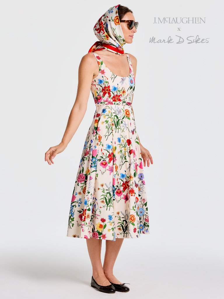 J Mclaughlin Charlotte Dress In Dragonfly Garden New
